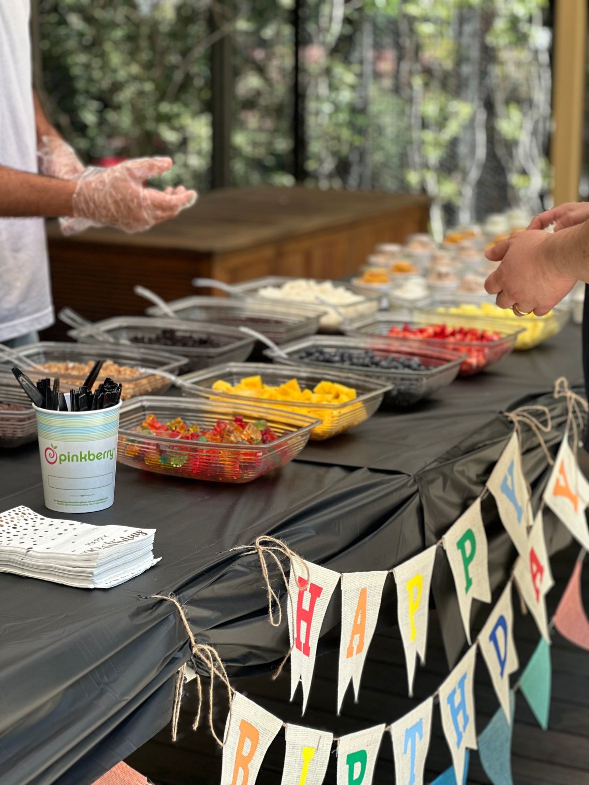 Behind the scenes cooking setup with ramen